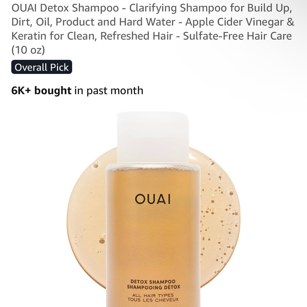 OUAI Detox Shampoo – Clarifying & Sulfate-Free | 10 oz